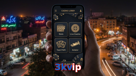 Main screen of 3Kvip app page for PK players